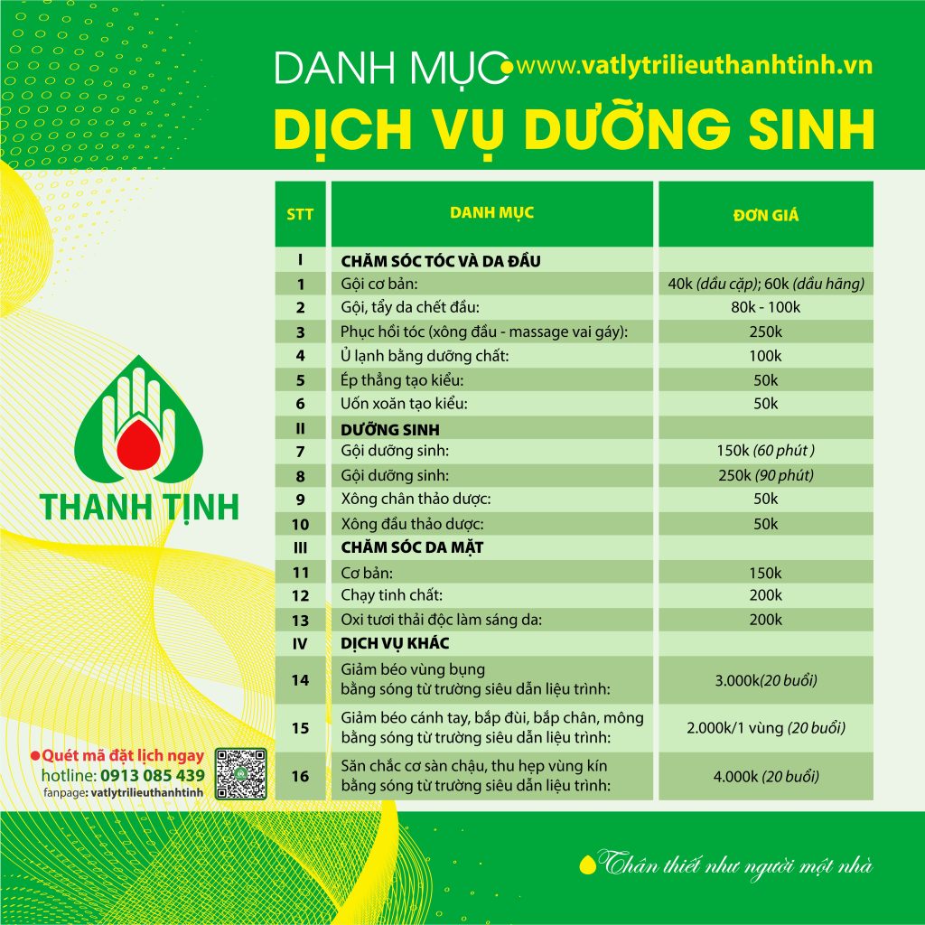 DỊCH VỤ DƯỠNG SINH